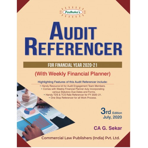 Padhuka's Audit Referencer for Financial Year 2020-21 with Weekly Financial Planner by G. Sekar | Commercial Law Publisher